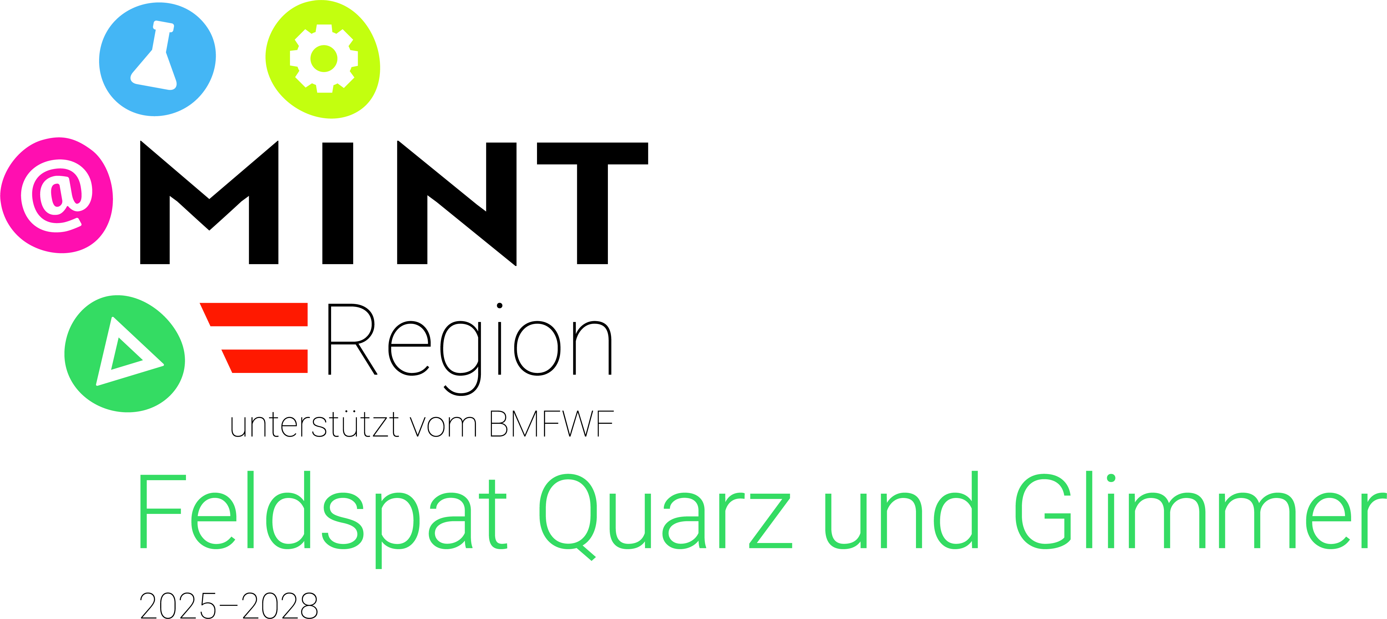 Logo MINT-Region Feldspat, Quarz und Glimmer
